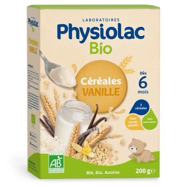 PHYSIOLAC Céréales Bébé Vanille Bio