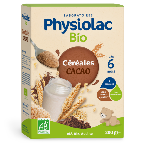 PHYSIOLAC Céréales Bébé Cacao Bio